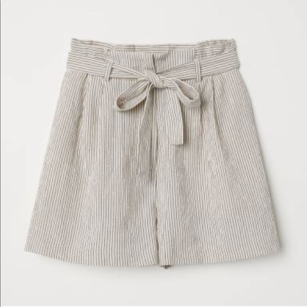 Light Beige Paper Bag Shorts